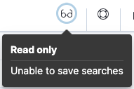 Example of Discover's read only access indicator in Kibana's header Example of Discover's read only access indicator in Kibana's header