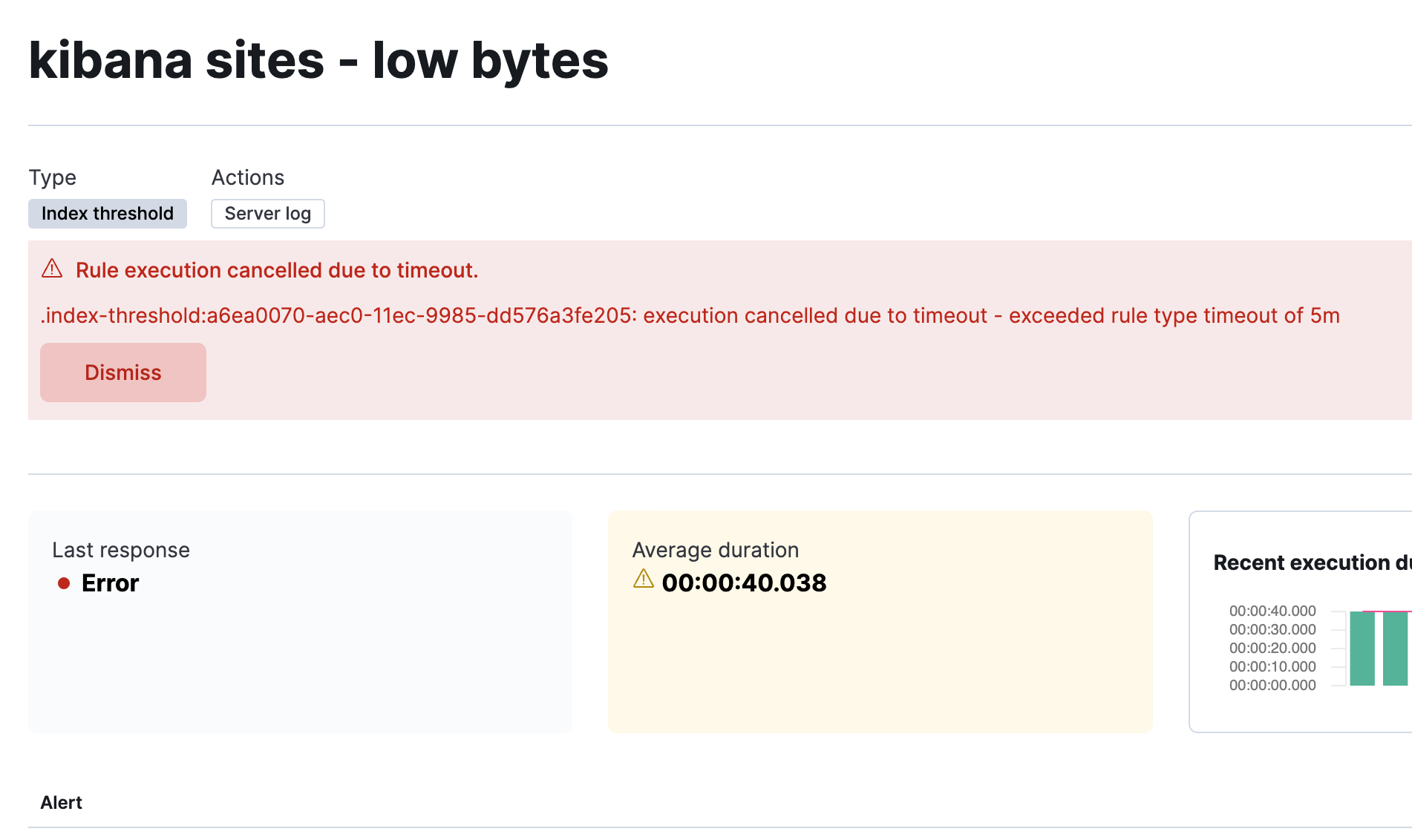 Rule details page with timeout error Rule details page with timeout error