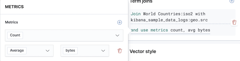 terms join metric config terms join metric config