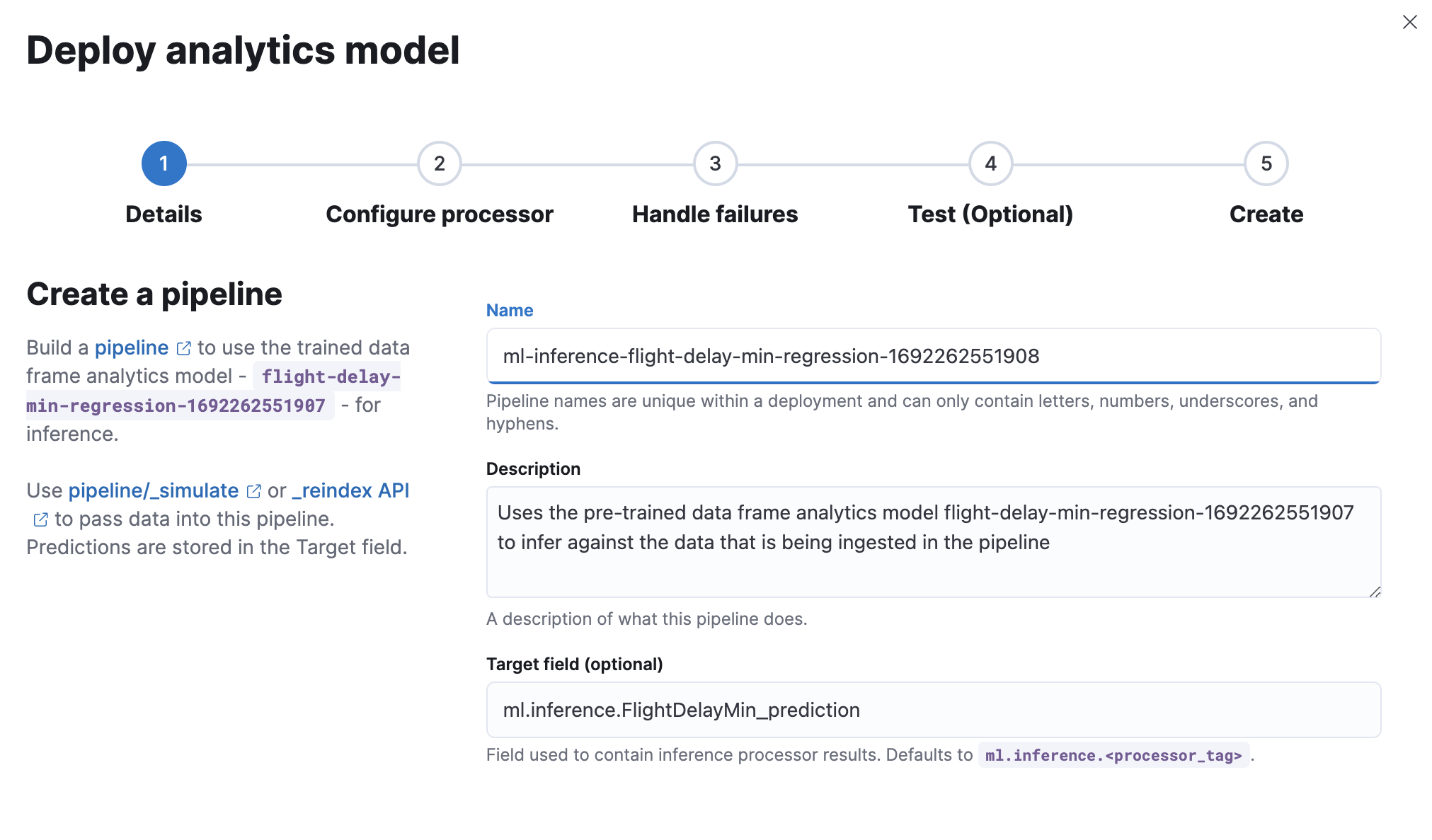 Creating an inference pipeline Creating an inference pipeline