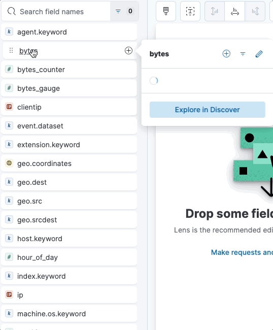 Clicking a field name to view more details Clicking a field name to view more details