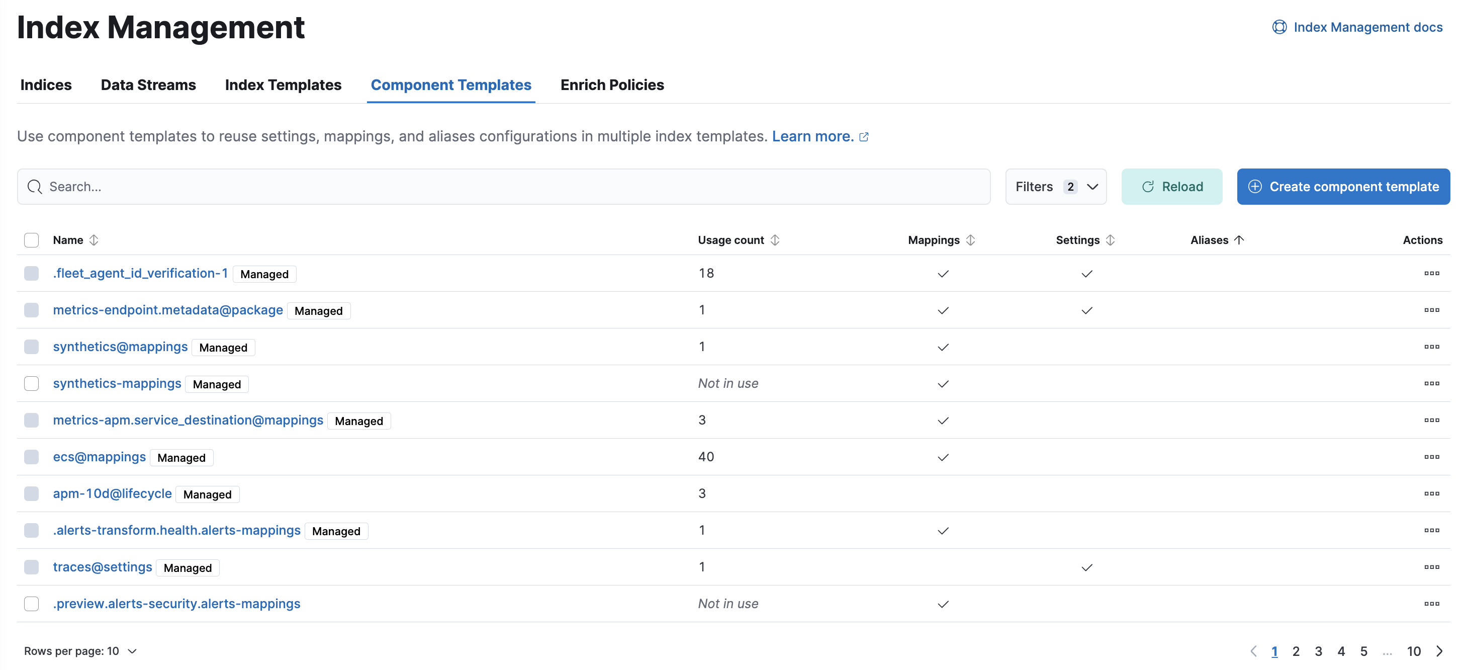 Component templates Component templates