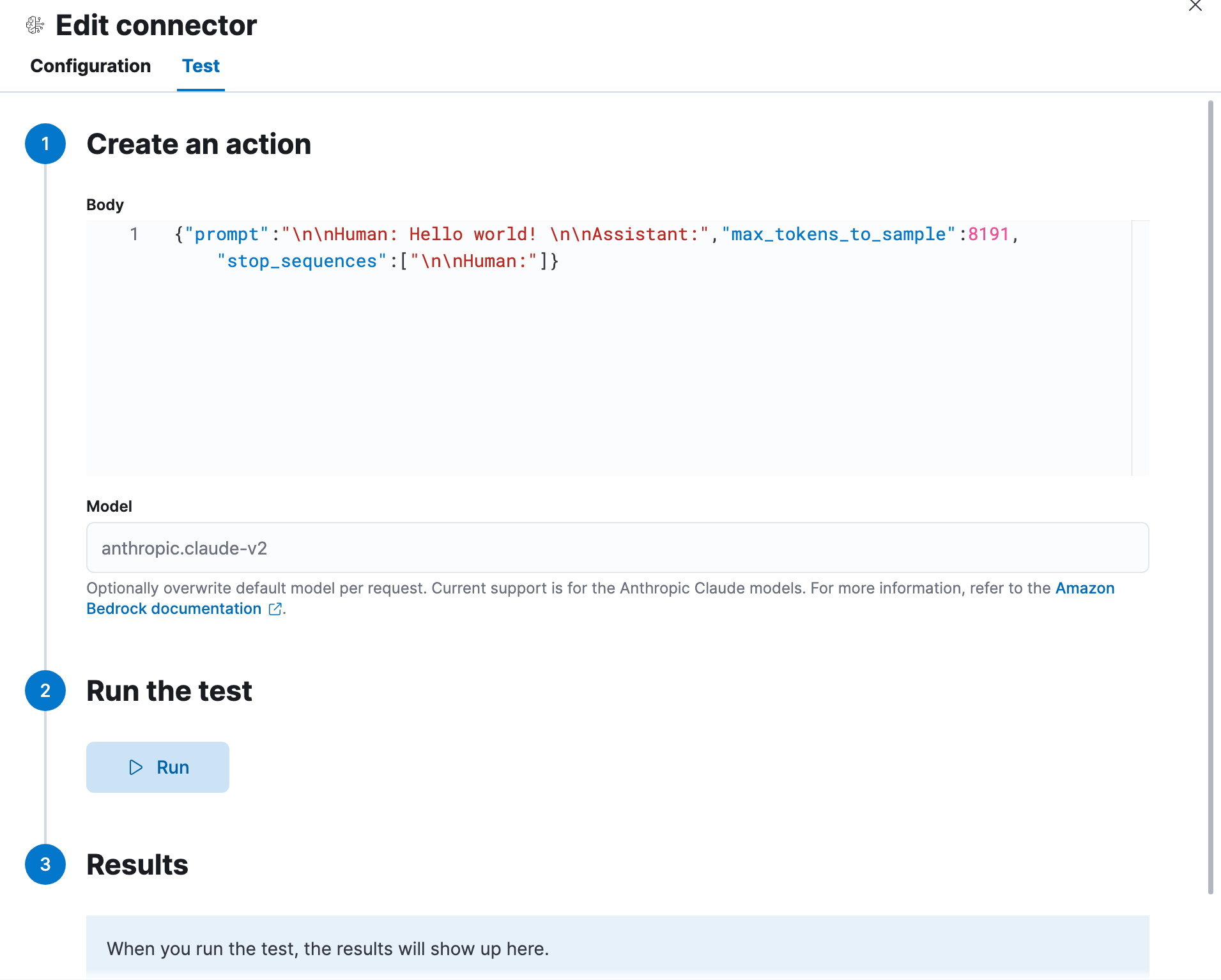 Amazon Bedrock params test Amazon Bedrock params test