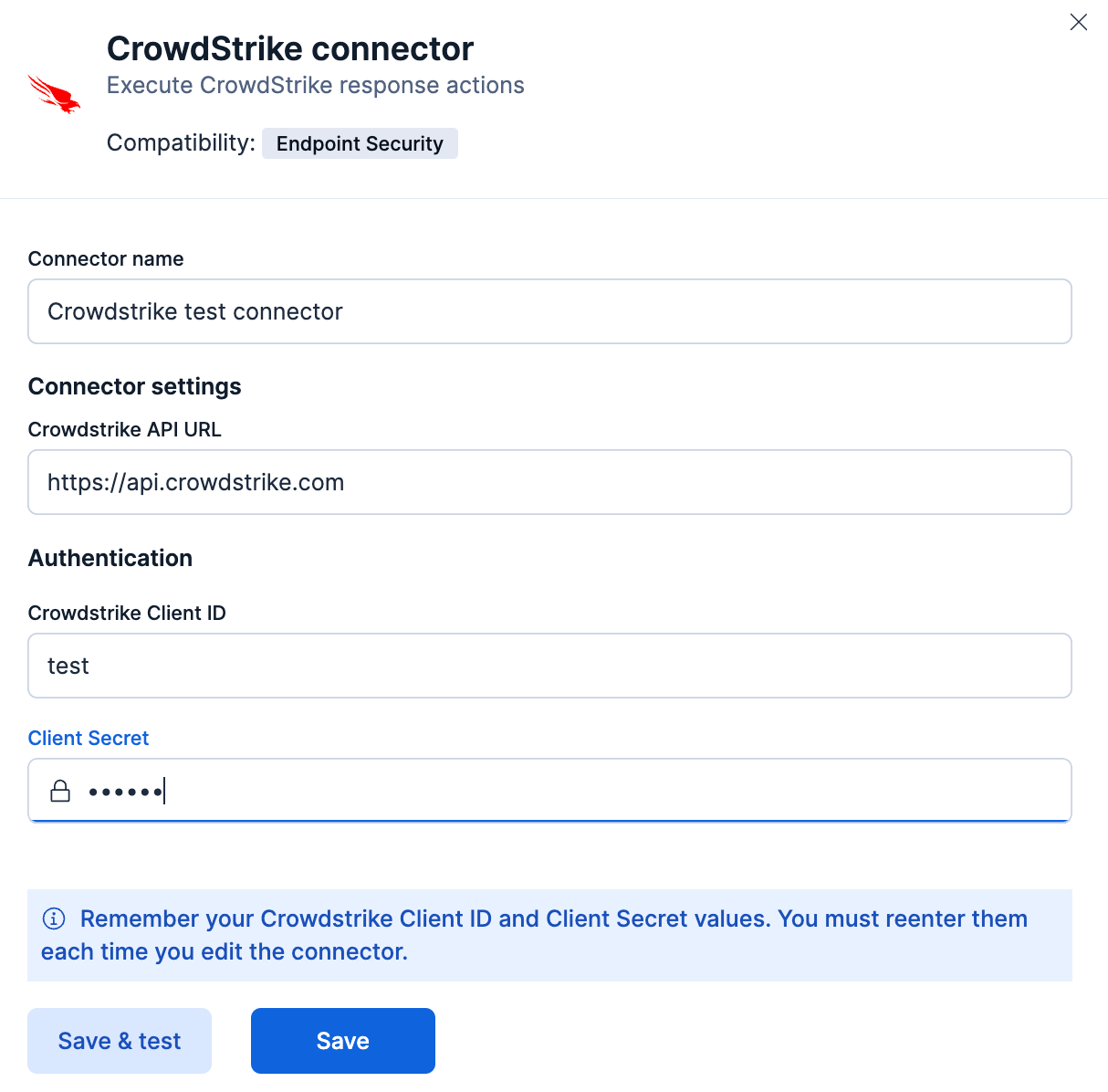 CrowdStrike connector CrowdStrike connector