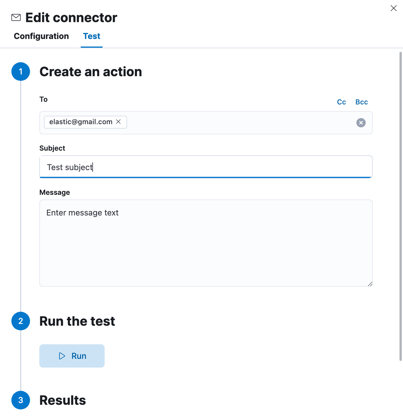 Email params test Email params test