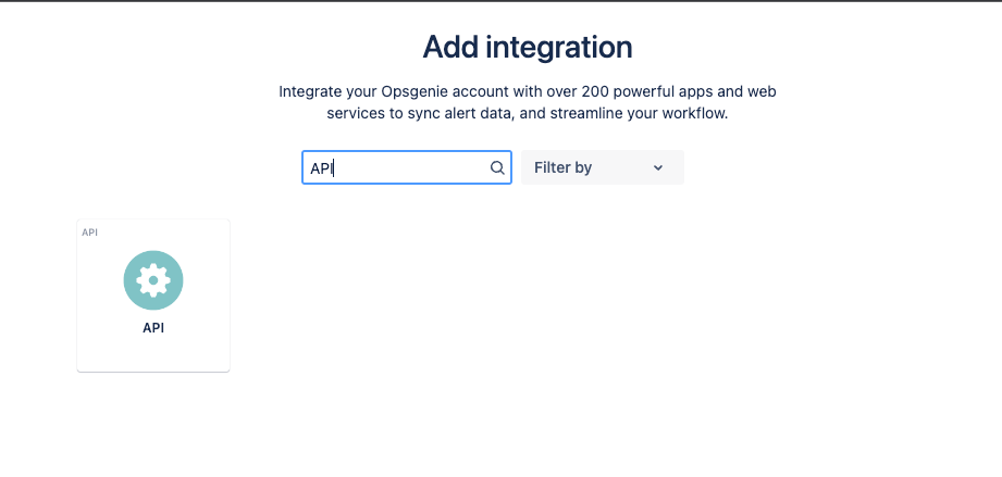 Opsgenie API integration Opsgenie API integration
