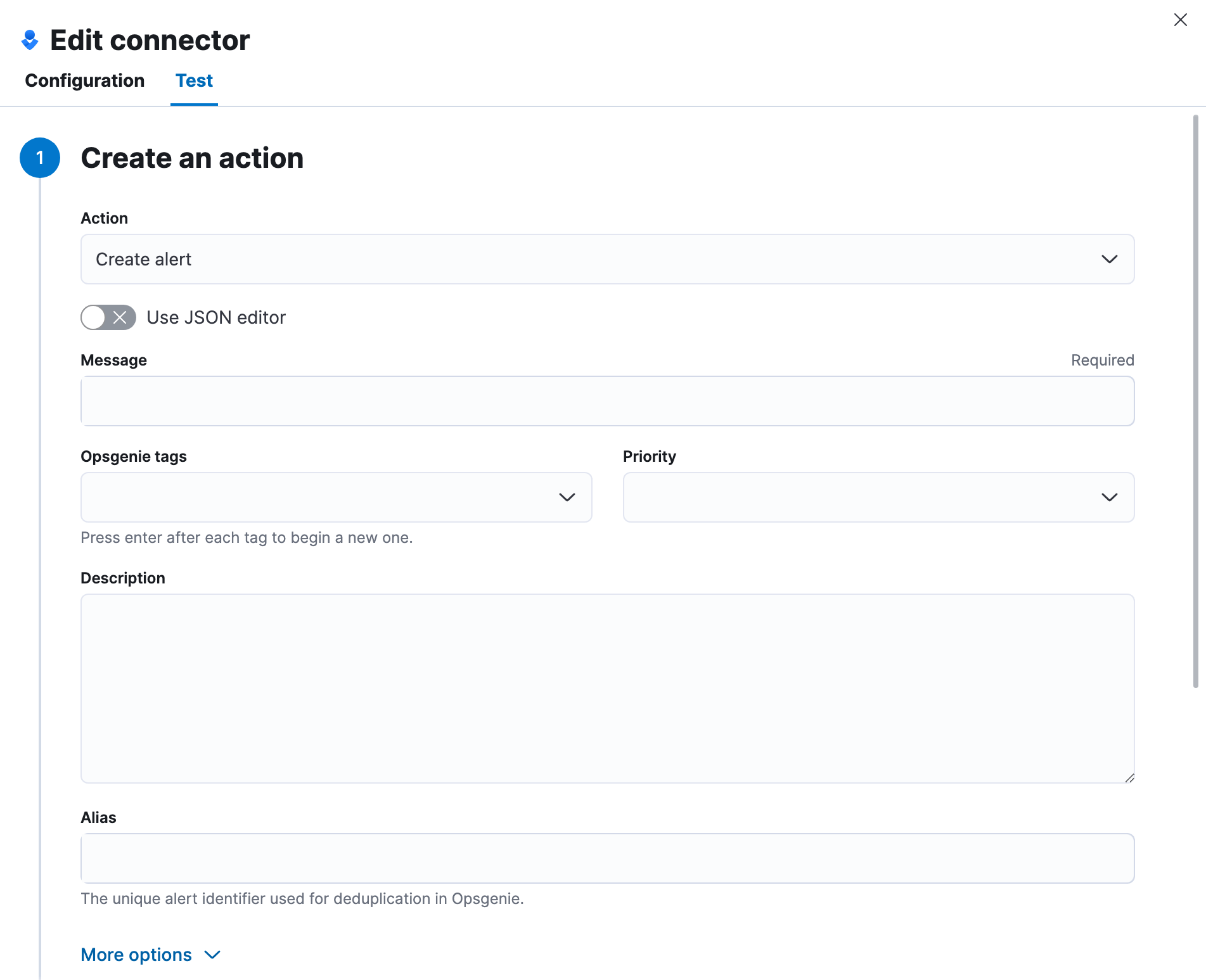 Opsgenie create alert action test Opsgenie create alert action test