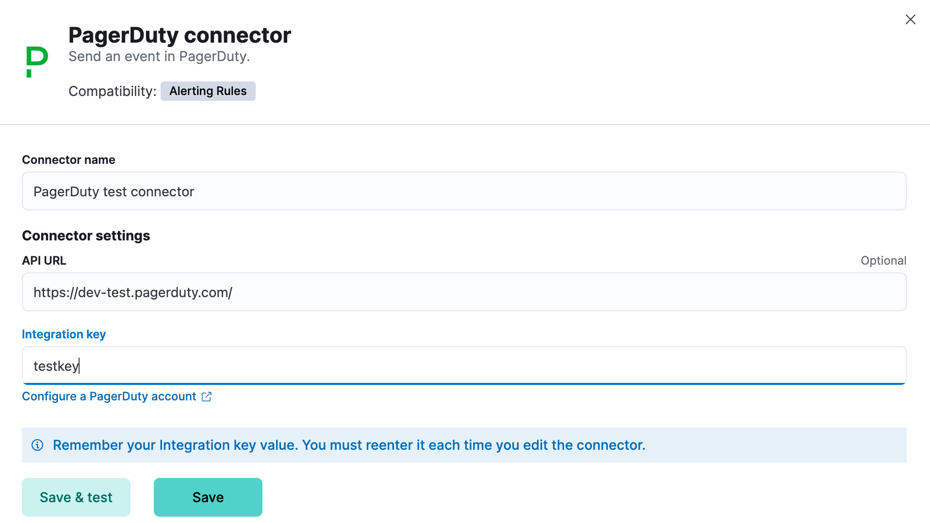 PagerDuty connector PagerDuty connector