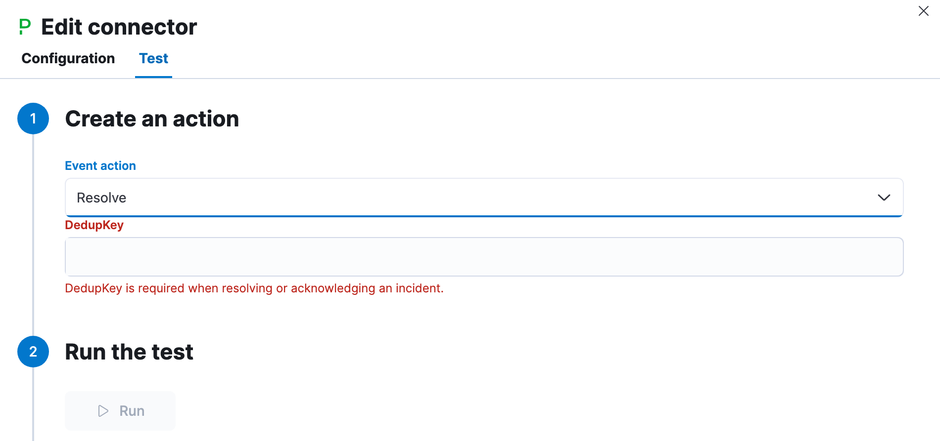 PagerDuty params test PagerDuty params test