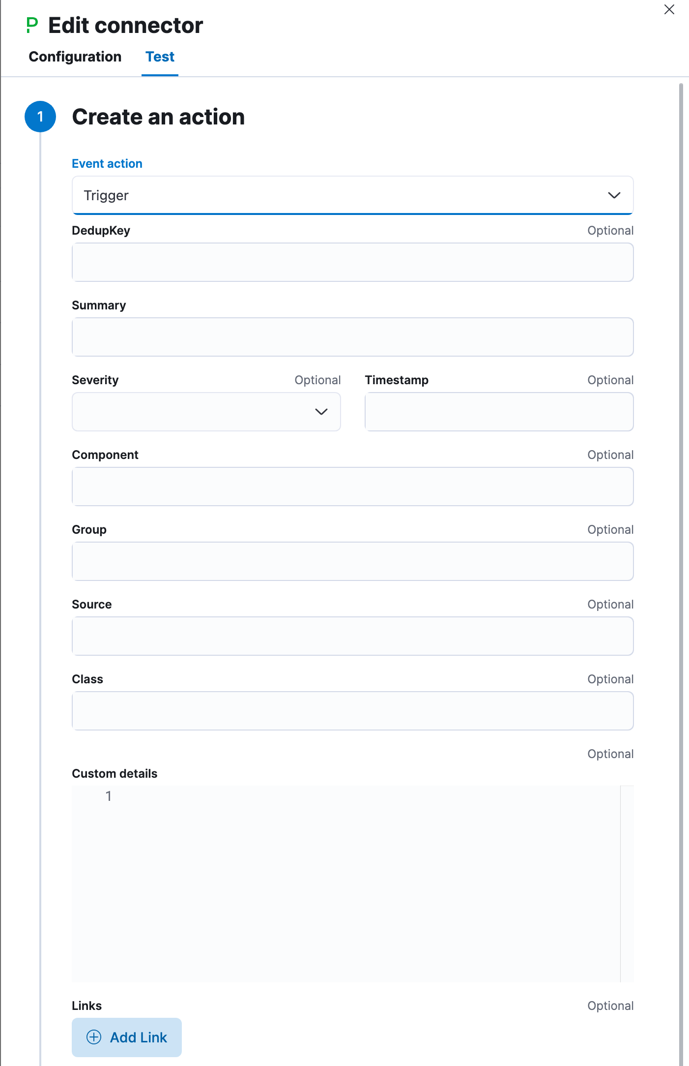 PagerDuty params test PagerDuty params test