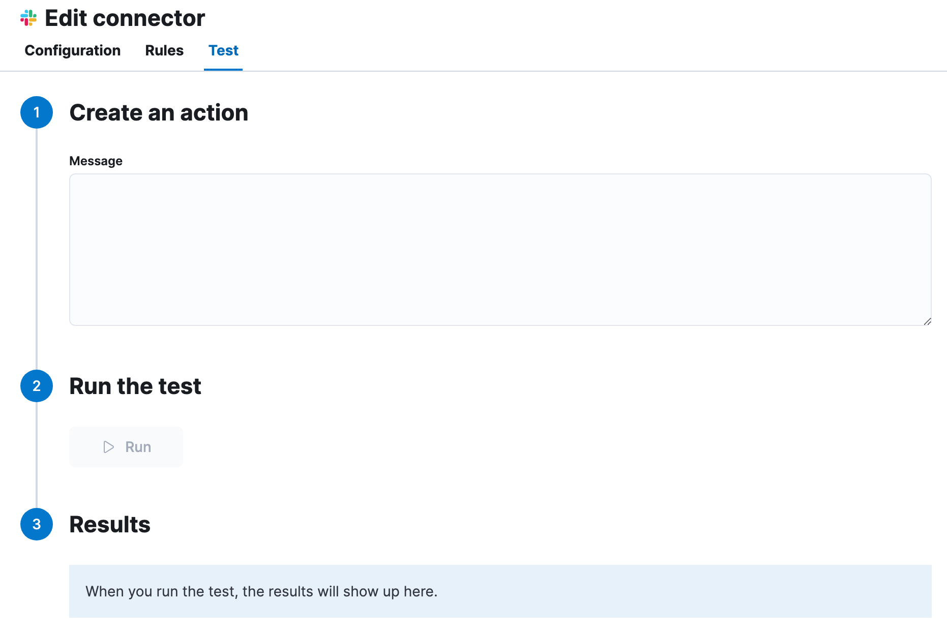 Slack webhook connector test Slack webhook connector test