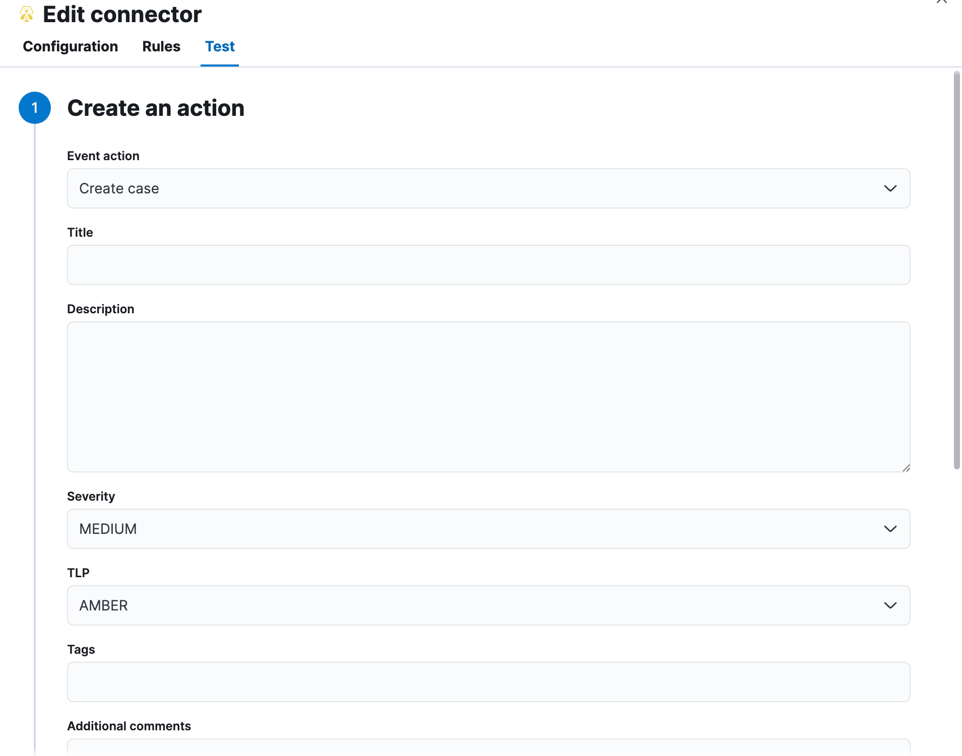 TheHive case params test TheHive case params test