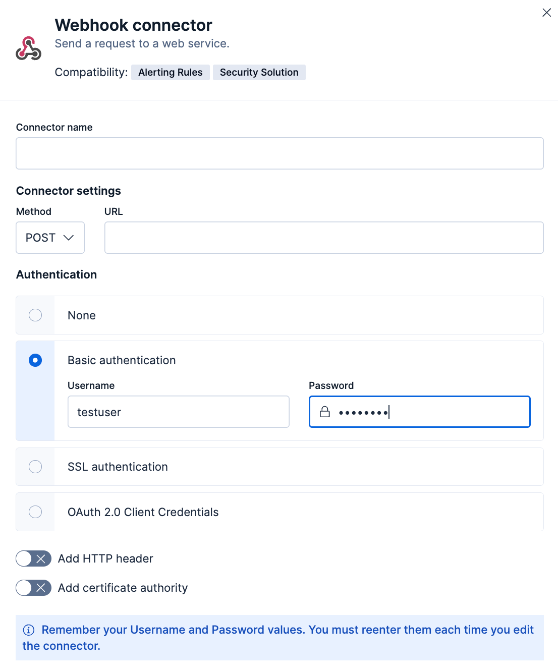 Webhook connector Webhook connector