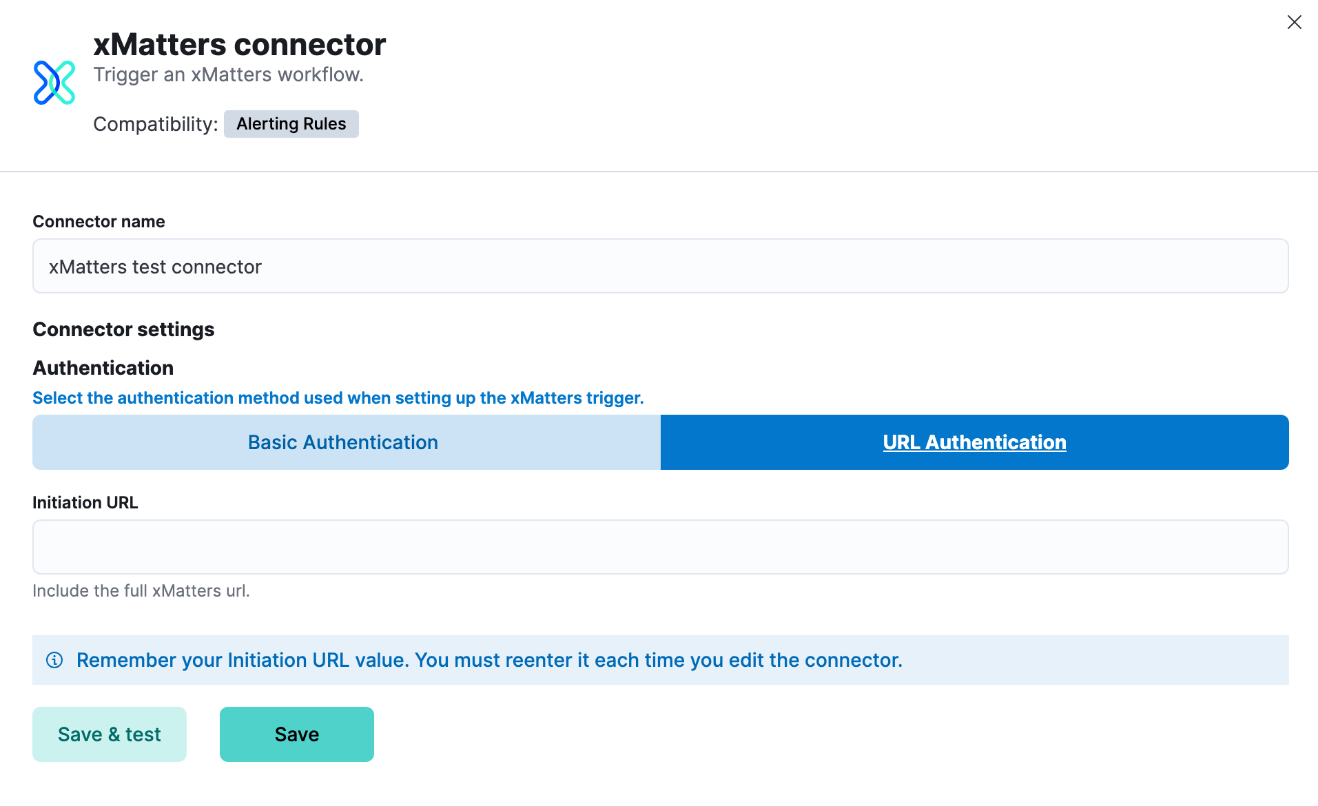 xMatters connector with url authentication xMatters connector with url authentication
