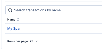 Transactions tab Transactions tab