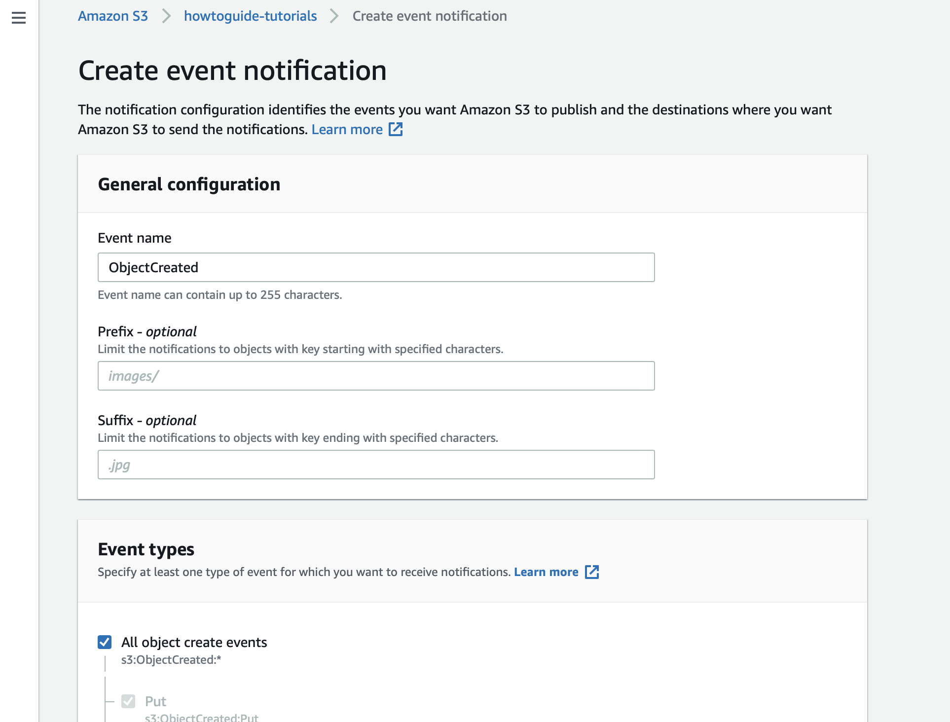 Event Notification Setting Event Notification Setting