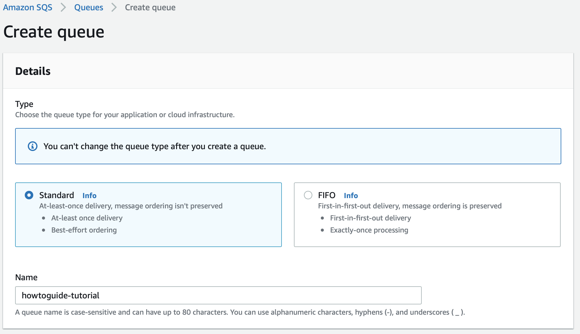 Queue Creation Queue Creation