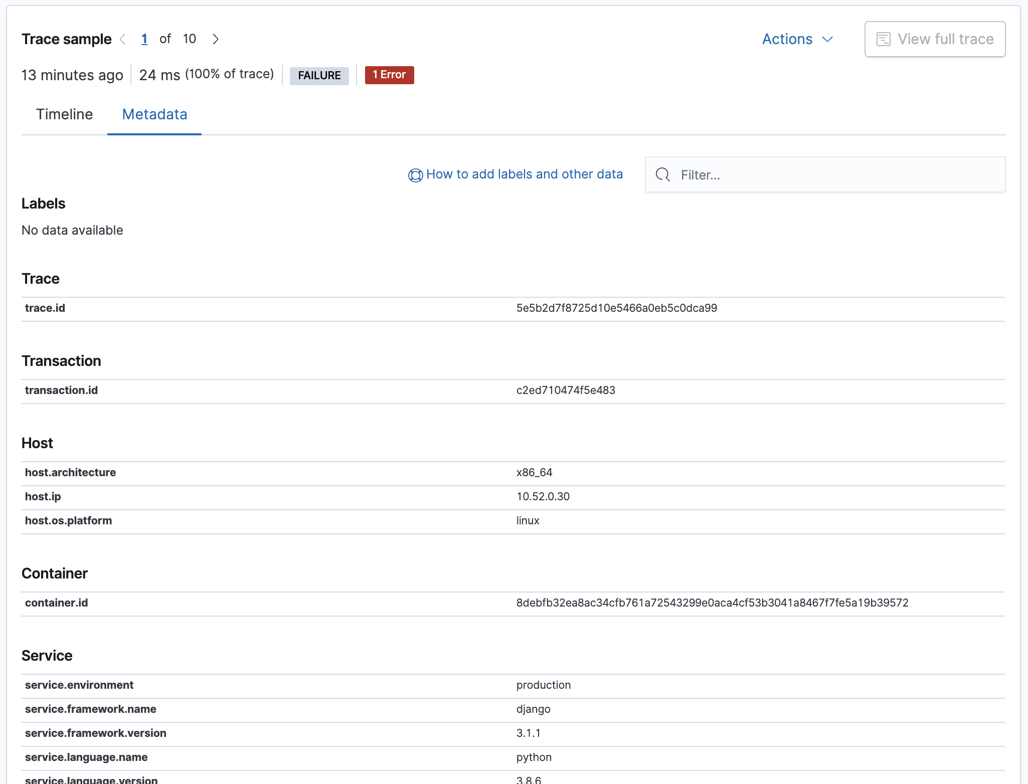 Example metadata Example metadata