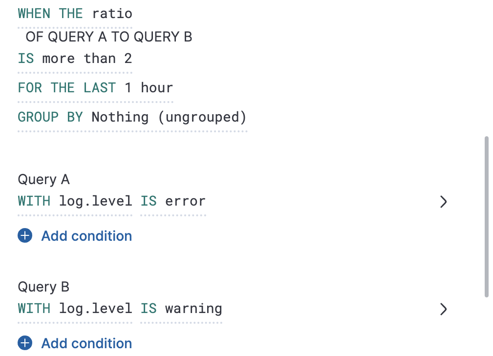 Log threshold ratio rule Log threshold ratio rule