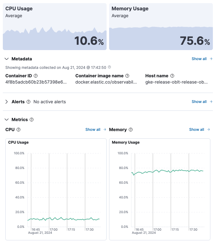 Container overview Container overview