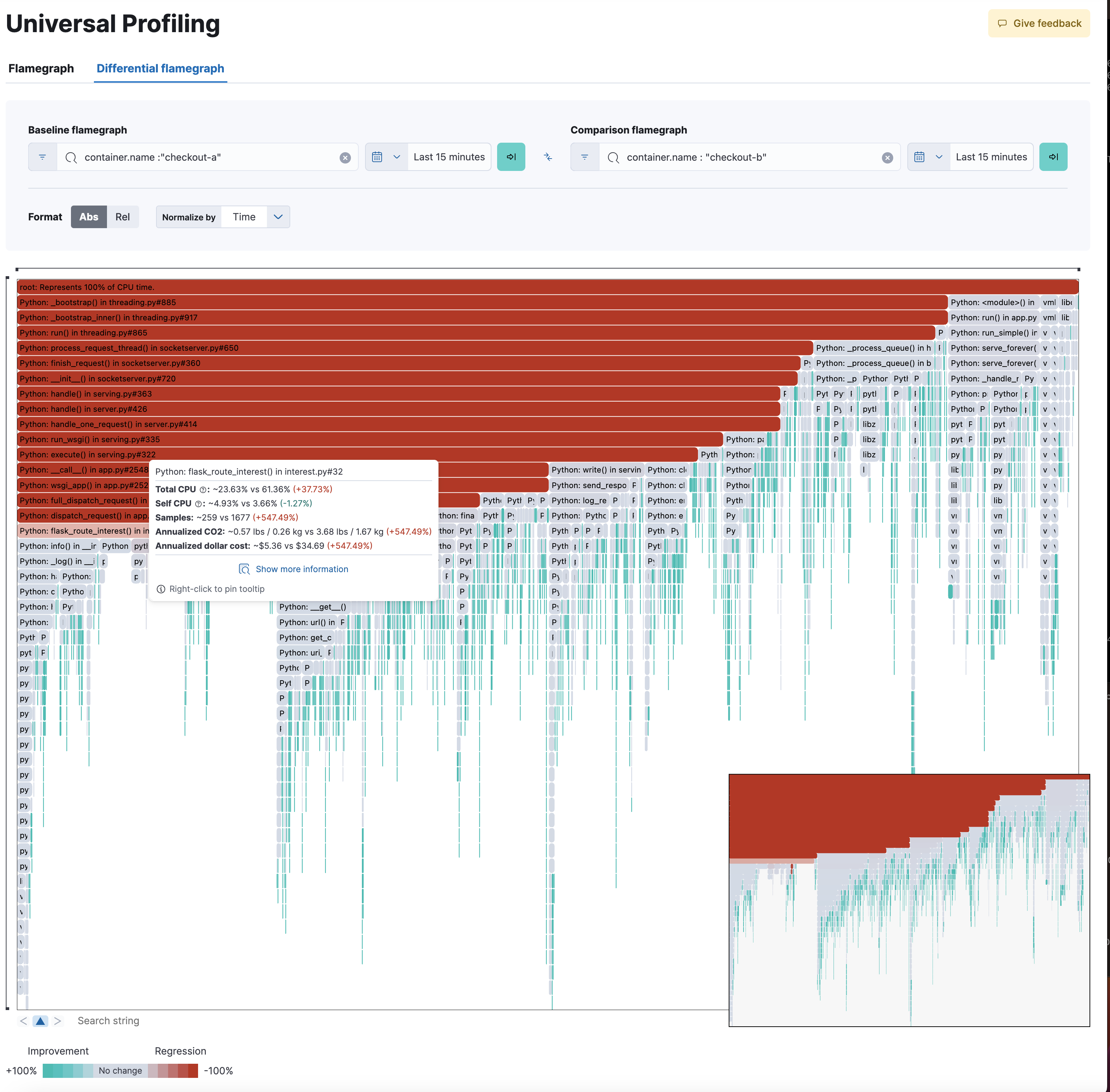 profiling flamegraph differential view profiling flamegraph differential view