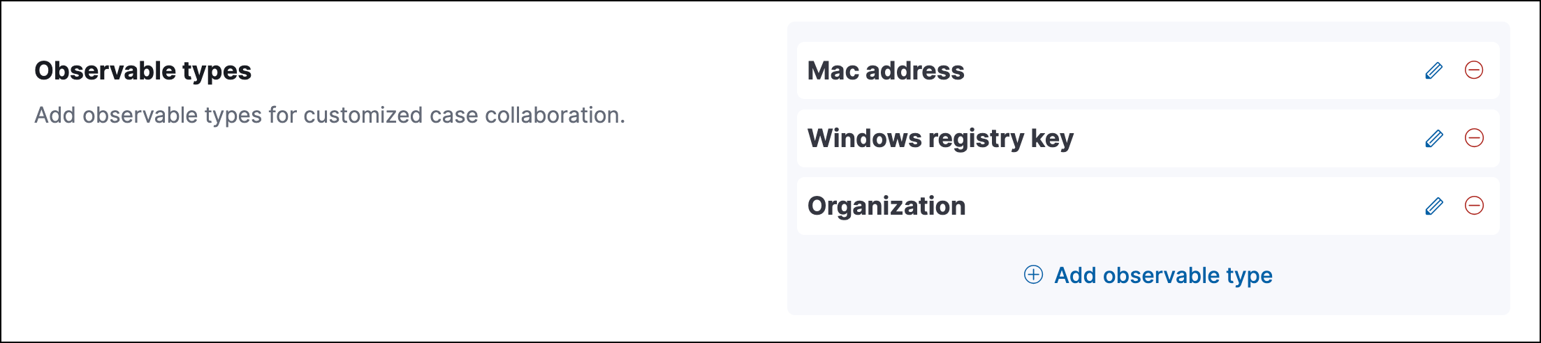 Add an observable type in case settings Add an observable type in case settings