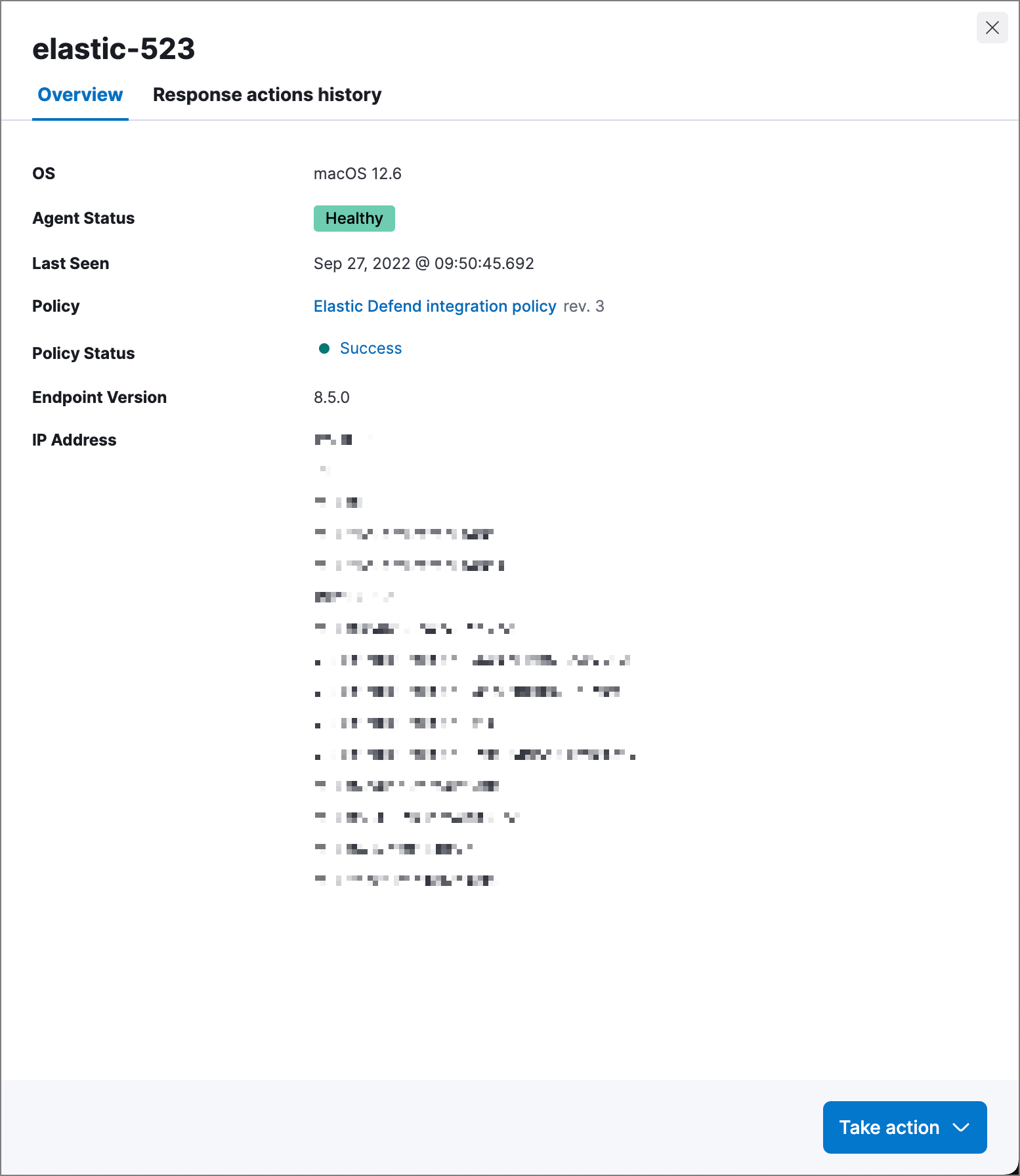 Endpoint details flyout Endpoint details flyout