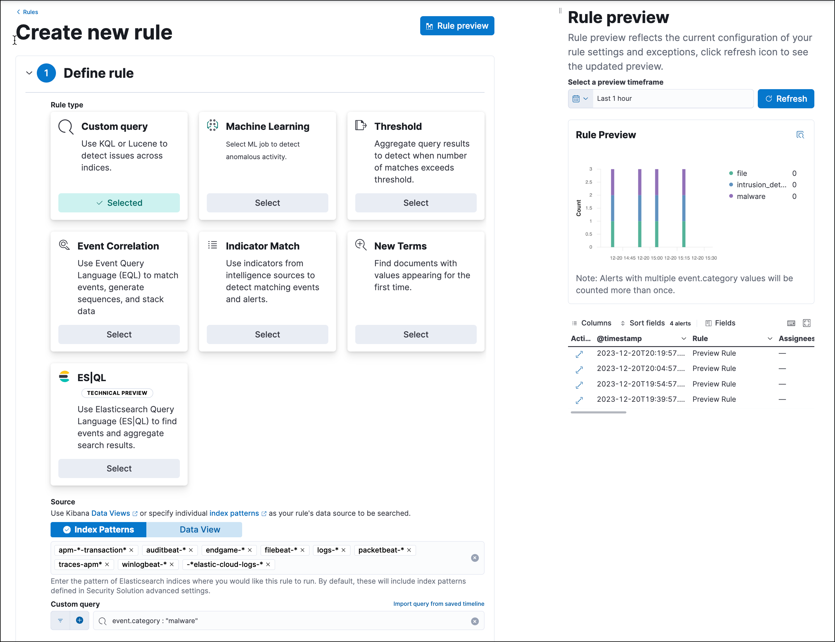Rule preview Rule preview