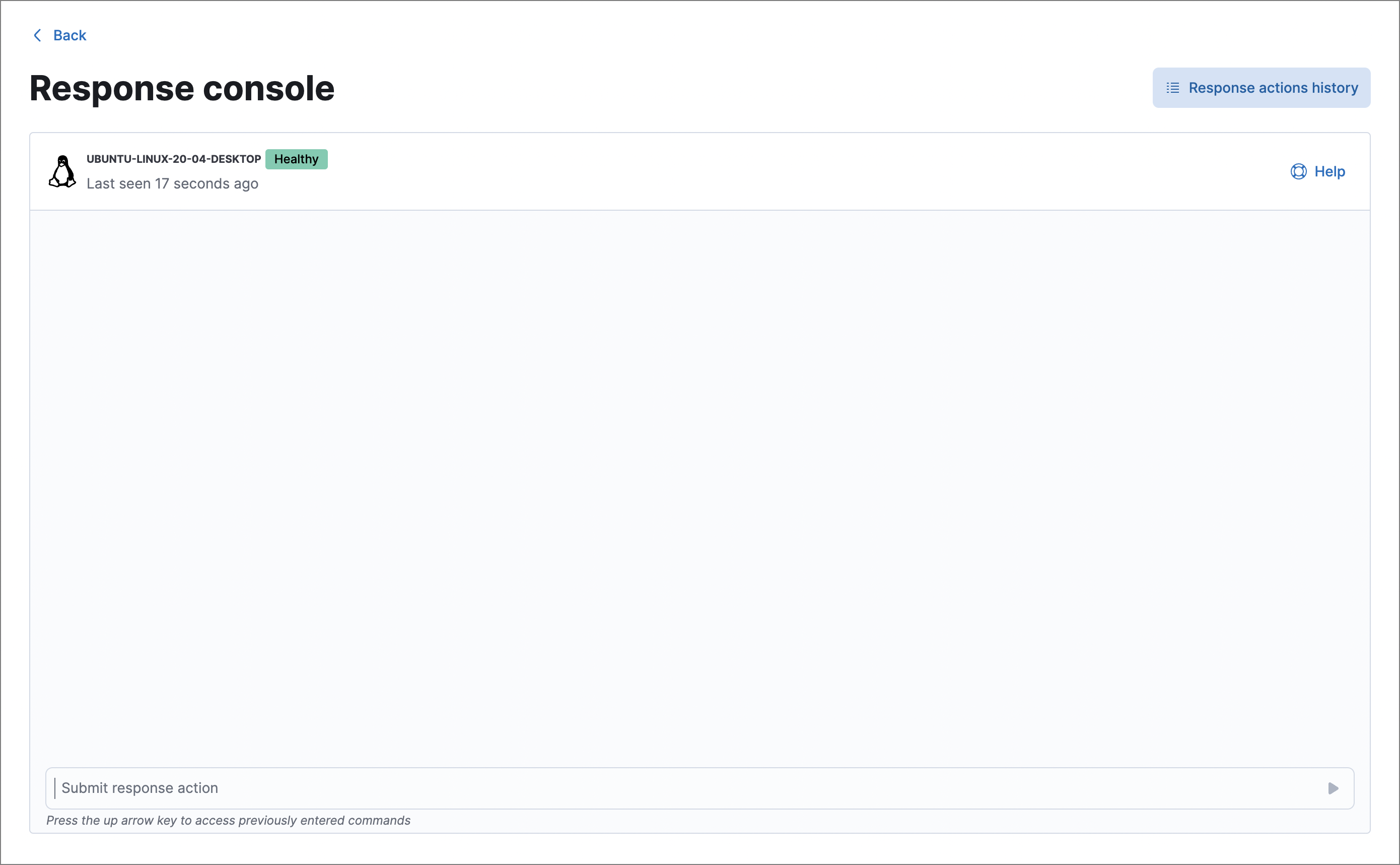 Response console UI Response console UI