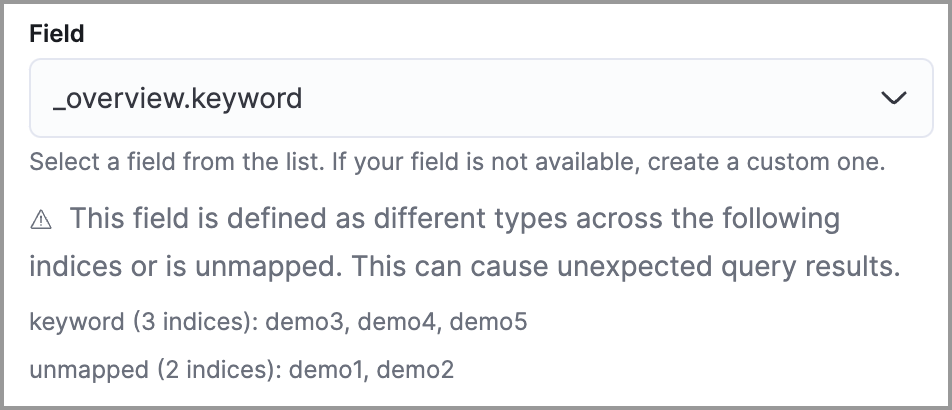 Warning for unmapped fields Warning for unmapped fields